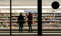 Supermarket at night photographed from outside