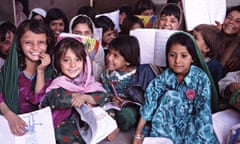 Young girls of Afghan refugees in the town of Quetta Balochistan Pakistan 