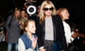 British model Kate Moss leaves the Topshop Unique 