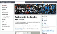 London datastore front page
