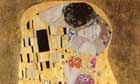 A detail of Gustav Klimt'sThe Kiss, which is in the Belvedere collection