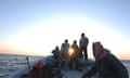 Abdul Salam al-Hissis boat leaves Gaza City harbour and heads out into the open sea. 