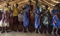 Children in the congregation dancing at Abule Charismatic Catholic church in Katine