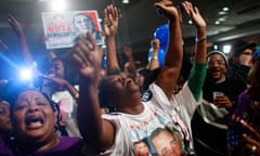 African Americans cheer Barack Obama victory in Selma , Alabama