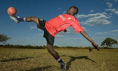 Dennis Oriokot, captain of the Katine Actors football team