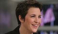 Rachel Maddow reports from the MSNBC newsroom in New York, 3 January 2009. Photograph: Virginia Sherwood/NBC Newswire/AP