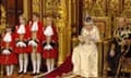 Queen Elizabeth II reads out the Queen's Speech at the House of Lords