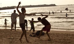 The people of Gaza enjoying a day on the beach