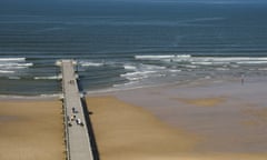 Saltburn in Cleveland, England, with its Pier heading out into the Sea