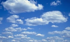 Cumulus clouds in a blue sky