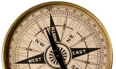 Compass pointing north