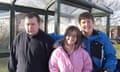 Young people wait at a York bus stop 