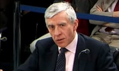 Jack Straw giving evidence to the Iraq inquiry for second time
