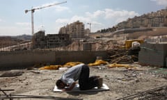 A Palestinian worker in East Jerusalem