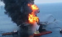 Oil rig fire