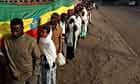 Ethiopians queue to cast their ballots at a polling station in the capital Addis Ababa