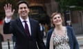 Ed Miliband with partner Justine Thornton in Manchester,