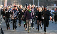 Student protesters in Manchester