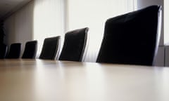 Empty conference room chairs