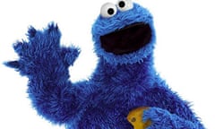 Sesame Street's Cookie Monster, with a cookie