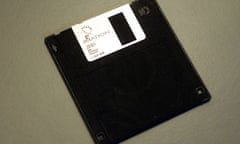 A 3.5 inch floppy disk for an old computer
