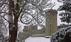 castle in snow