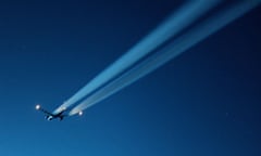 plane with vapour trail