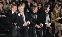 Duran Duran front row at the Versace fall 2011 show at Milan Fashion Week