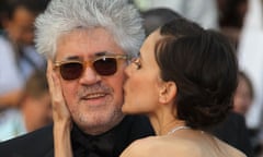 The Skin I Live In star Elena Anaya kisses Pedro Almodovar