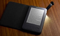 Undated publicity photo of the latest version of the Amazon Kindle e-book reader