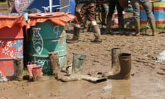 Wellies at Glastonbury 2011