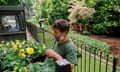 Gardener in a park