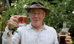 John Wright samples his homemade heather beer