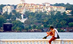 New construction on the Mandovi river, Goa