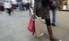 A shopper on the high street