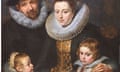 Detail from Rubens portrait of Jan Brueghel and family