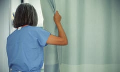 Female doctor opening curtains