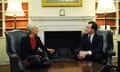 George Osborne meets IMF chief Christine Lagarde in London before the World Economic Forum in Davos