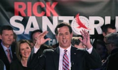 Rick Santorum at the Iowa caucus