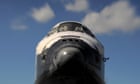 Space shuttle Endeavour makes its way through Los Angeles, California