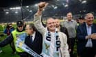 Former Lazio's player Paul Gascoigne (C)