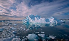 Icebergs and Ice Bits Near Kangilerngata Sermia Glacier, Disko Bugt (Disko Bay), West Greenland