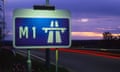 M1 motorway sign