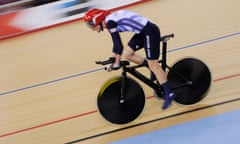 A cyclist on the track