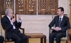 Syrian president Bashar al-Assad met international envoy Lakhdar Brahimi in the capital Damascus on 24 December. After the meeting Brahimi said: "The situation in Syria is still worrying and we hope that all the parties will go toward the solution that the Syrian people are hoping for and look forward to."