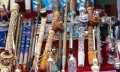 Opium pipes on a stall