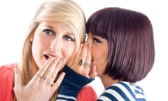two girls gossiping