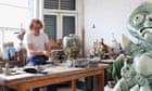 Grayson Perry at work in his studio