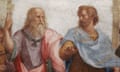 Detail of Plato and Aristotle from The School of Athens> by Raphael