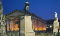 Birmingham town hall at night